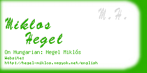 miklos hegel business card